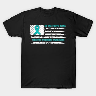 No One Fights Alone Tourette Syndrome Awareness T-Shirt